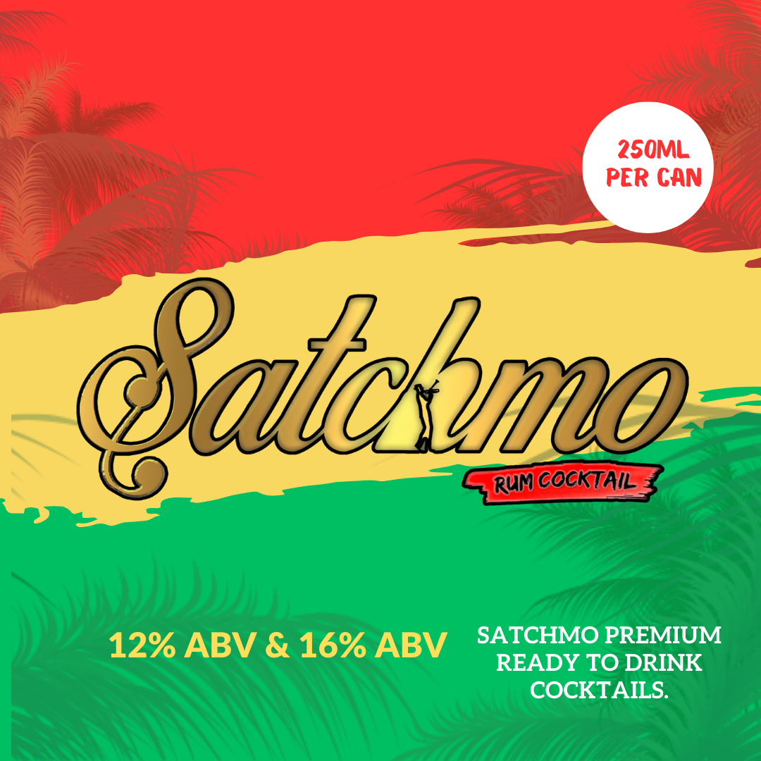 Satchmo Strawberry Daiquiri Rum Cocktail, 12% ABV, Premium  Bar Quality Cocktails, Ready To Drink , 12 x 250ml Cans - Rumtops Ltd 